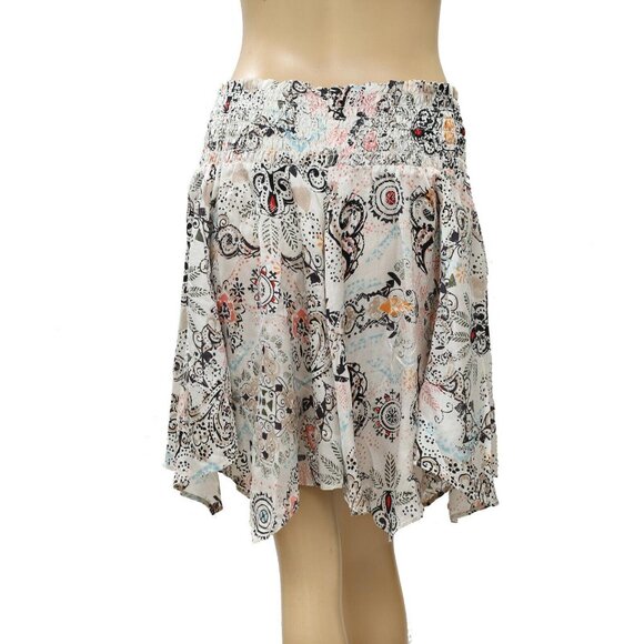 Odd Molly Anthropologie Floral Printed Smocked Mini Skirt High Waisted L3 - Picture 3 of 5